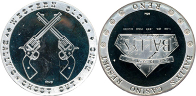 Crossed Pistols, Coin Aligned Token (tBArevnv-004)